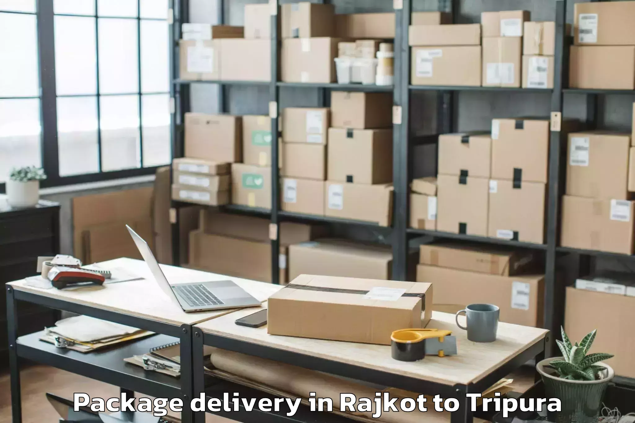 Efficient Rajkot to Teliamura Package Delivery